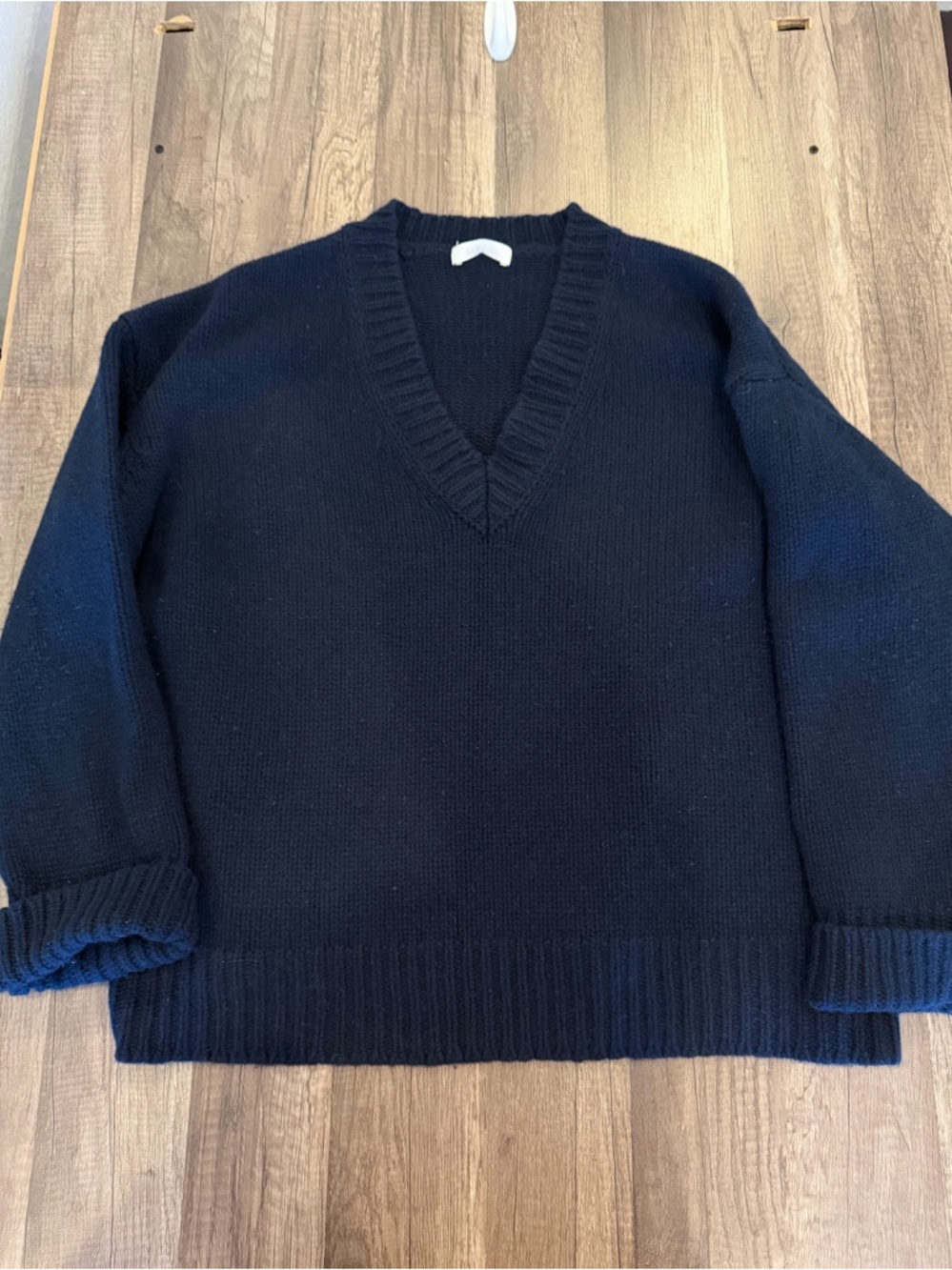 Sablyn CORA 100% CASHMERE SCOOP NECK SWEATER | MIDNIGHT NAVY Women’s L/XL - Picture 2 of 11